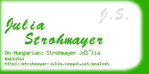 julia strohmayer business card